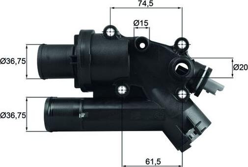 MAHLE TH 46 83 - Termostato, Refrigerante www.autoricambi360.it