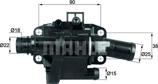 MAHLE TH 41 83 - Termostato, Refrigerante www.autoricambi360.it