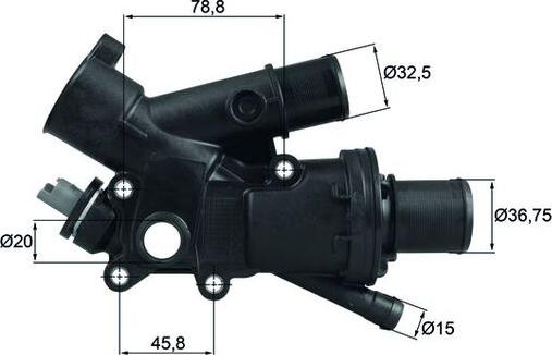 MAHLE TH 43 83 - Termostato, Refrigerante www.autoricambi360.it