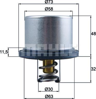 MAHLE THD 5 80 - Termostato, Refrigerante www.autoricambi360.it