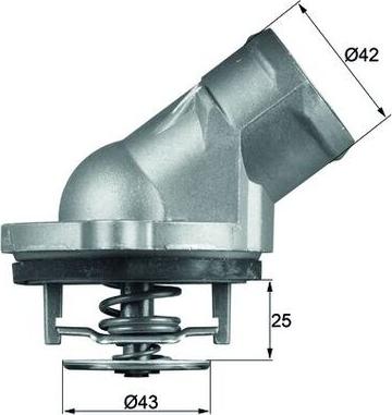 MAHLE TI 45 87D - Termostato, Refrigerante www.autoricambi360.it
