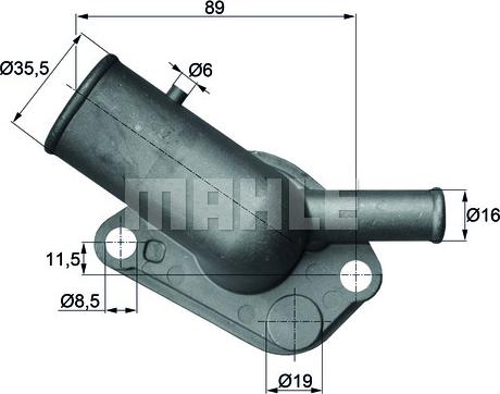 MAHLE TI 64 87D - Termostato, Refrigerante www.autoricambi360.it