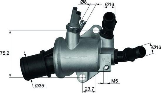 MAHLE TI 143 88 - Termostato, Refrigerante www.autoricambi360.it