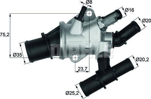 MAHLE TI 155 88 - Termostato, Refrigerante www.autoricambi360.it