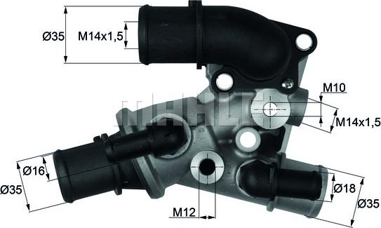 MAHLE TI 111 80D - Termostato, Refrigerante www.autoricambi360.it