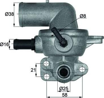 MAHLE TI 133 88D - Termostato, Refrigerante www.autoricambi360.it