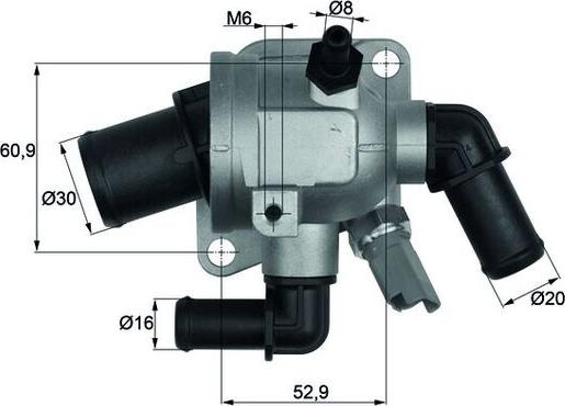 MAHLE TI 173 88 - Termostato, Refrigerante www.autoricambi360.it