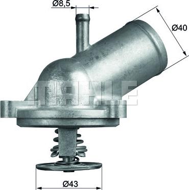 MAHLE TI 209 87D - Termostato, Refrigerante www.autoricambi360.it