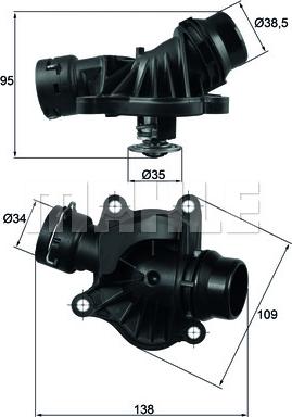 MAHLE TI 234 88 AP - Termostato, Refrigerante www.autoricambi360.it