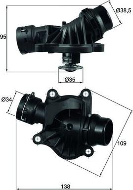 MAHLE TI 234 88 - Termostato, Refrigerante www.autoricambi360.it