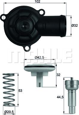MAHLE TI 220 87D - Termostato, Refrigerante www.autoricambi360.it