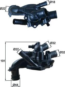 MAHLE TM 46 105 - Termostato, Refrigerante www.autoricambi360.it