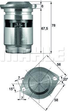 MAHLE TO 1 83 - Termostato, Raffreddamento olio www.autoricambi360.it