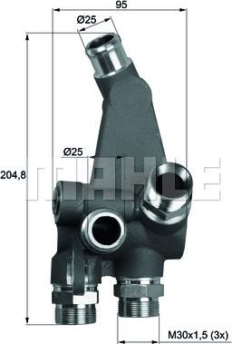 MAHLE TO 3 83 - Termostato, Raffreddamento olio www.autoricambi360.it