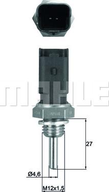MAHLE TSE 25 - Sensore, Temperatura refrigerante www.autoricambi360.it