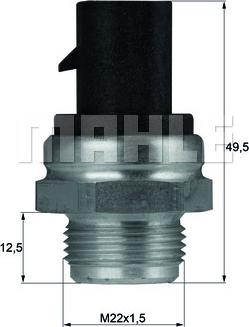 MAHLE TSW 13D - Termocontatto, Ventola radiatore www.autoricambi360.it