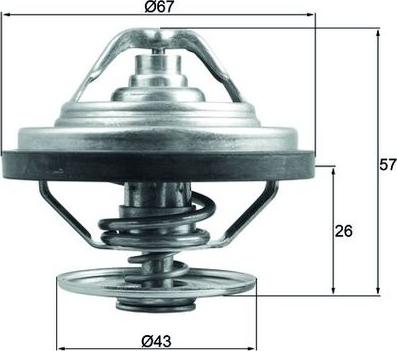 MAHLE TX 158 83 - Termostato, Refrigerante www.autoricambi360.it
