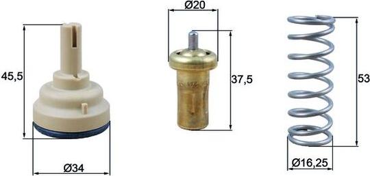 MAHLE TX 181 95D - Termostato, Refrigerante www.autoricambi360.it