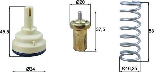MAHLE TX 181 105D - Termostato, Refrigerante www.autoricambi360.it