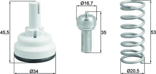 MAHLE TX 182 105D - Termostato, Refrigerante www.autoricambi360.it