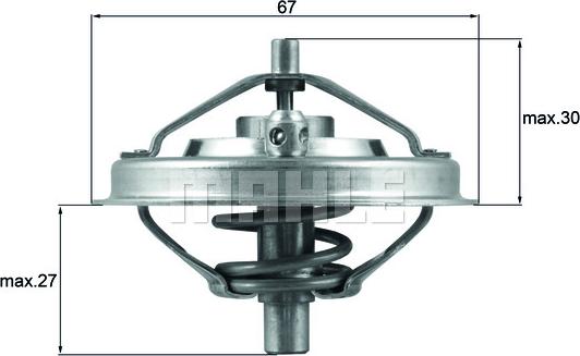 MAHLE TX 125 80 - Termostato, Refrigerante www.autoricambi360.it