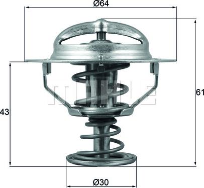 MAHLE TX 178 78D - Termostato, Refrigerante www.autoricambi360.it