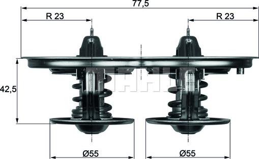 MAHLE TX 32 71D - Termostato, Refrigerante www.autoricambi360.it