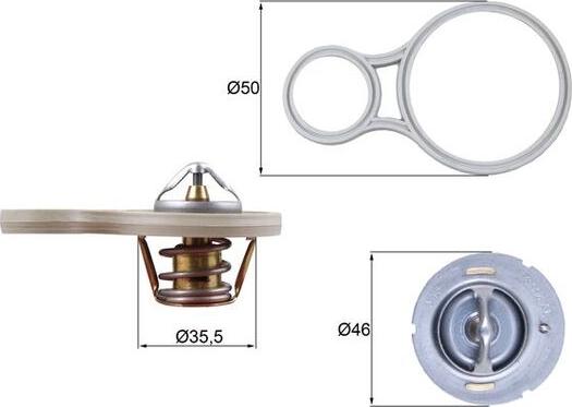 MAHLE TX 255 91 - Termostato, Refrigerante www.autoricambi360.it