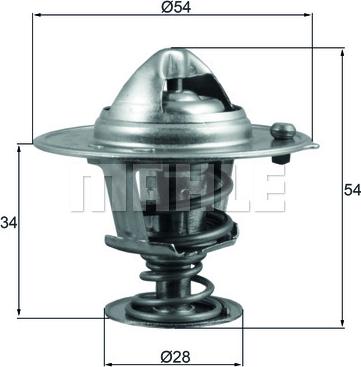 MAHLE TX 206 88D - Termostato, Refrigerante www.autoricambi360.it