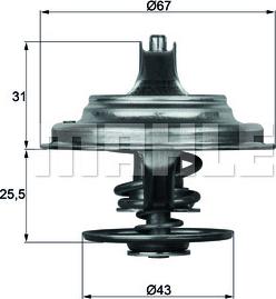 MAHLE TX 23 75D - Termostato, Refrigerante www.autoricambi360.it