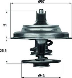 MAHLE TX 23 71D - Termostato, Refrigerante www.autoricambi360.it
