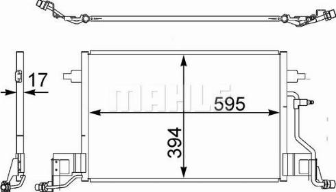 MAHLE AC 403 000S - Condensatore, Climatizzatore www.autoricambi360.it