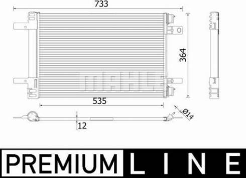 MAHLE AC 100 000P - Condensatore, Climatizzatore www.autoricambi360.it