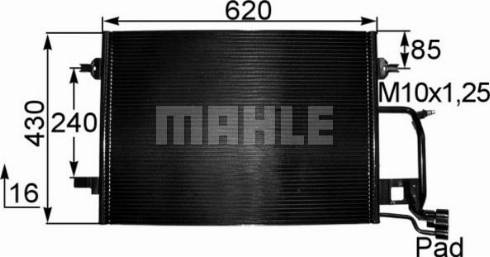 MAHLE AC 241 000S - Condensatore, Climatizzatore www.autoricambi360.it