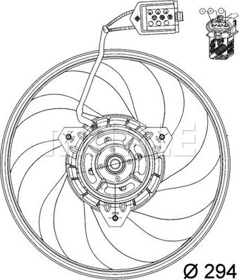 MAHLE ACF 22 000P - Ventola, Condensatore climatizzatore www.autoricambi360.it