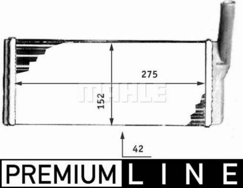MAHLE AH 96 000P - Scambiatore calore, Riscaldamento abitacolo www.autoricambi360.it