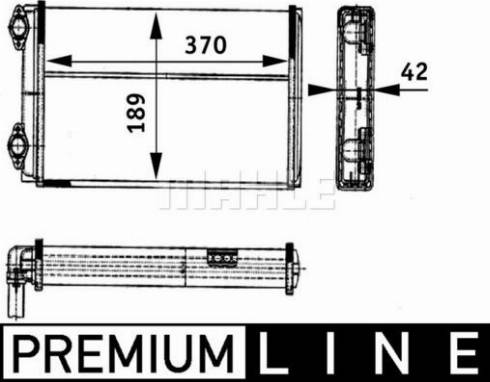 MAHLE AH 123 000P - Scambiatore calore, Riscaldamento abitacolo www.autoricambi360.it
