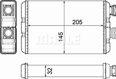 MAHLE AH 86 000P - Scambiatore calore, Riscaldamento abitacolo www.autoricambi360.it