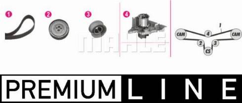 MAHLE CPK 80 000P - Pompa acqua + Kit cinghie dentate www.autoricambi360.it