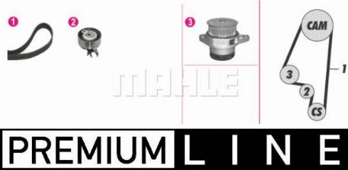MAHLE CPK 21 000P - Pompa acqua + Kit cinghie dentate www.autoricambi360.it