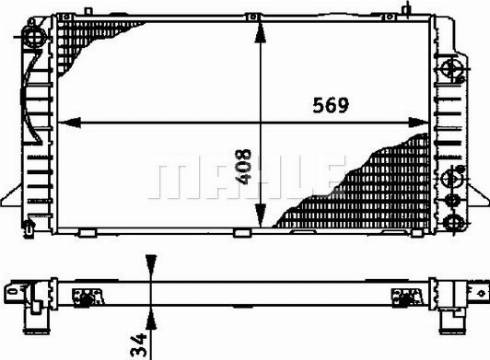 MAHLE CR 416 000P - Radiatore, Raffreddamento motore www.autoricambi360.it