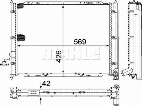 MAHLE CR 361 000P - Radiatore, Raffreddamento motore www.autoricambi360.it