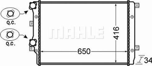 MAHLE CR 761 000P - Radiatore, Raffreddamento motore www.autoricambi360.it