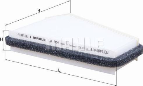 MAHLE LA 854 - Filtro, Aria abitacolo www.autoricambi360.it