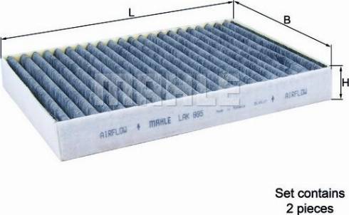 MAHLE LAK 995/S - Filtro, Aria abitacolo www.autoricambi360.it