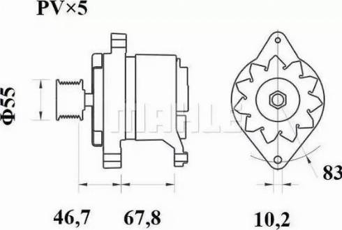 MAHLE MG 537 - Alternatore www.autoricambi360.it