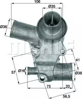 MAHLE TI 61 80D - Termostato, Refrigerante www.autoricambi360.it