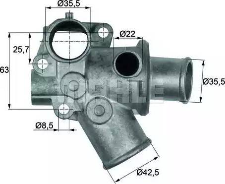 MAHLE TI 70 80D - Termostato, Refrigerante www.autoricambi360.it