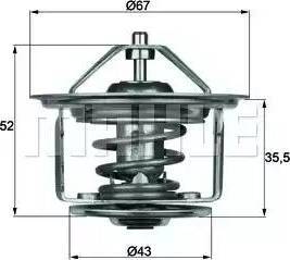 MAHLE TX 17 75D - Termostato, Refrigerante www.autoricambi360.it