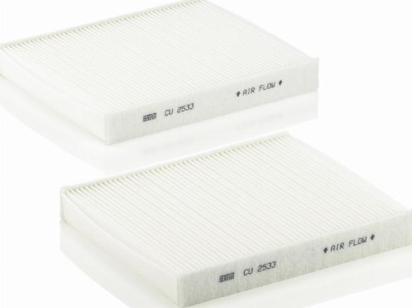 Mann-Filter CU 2533-2 - Filtro, Aria abitacolo www.autoricambi360.it